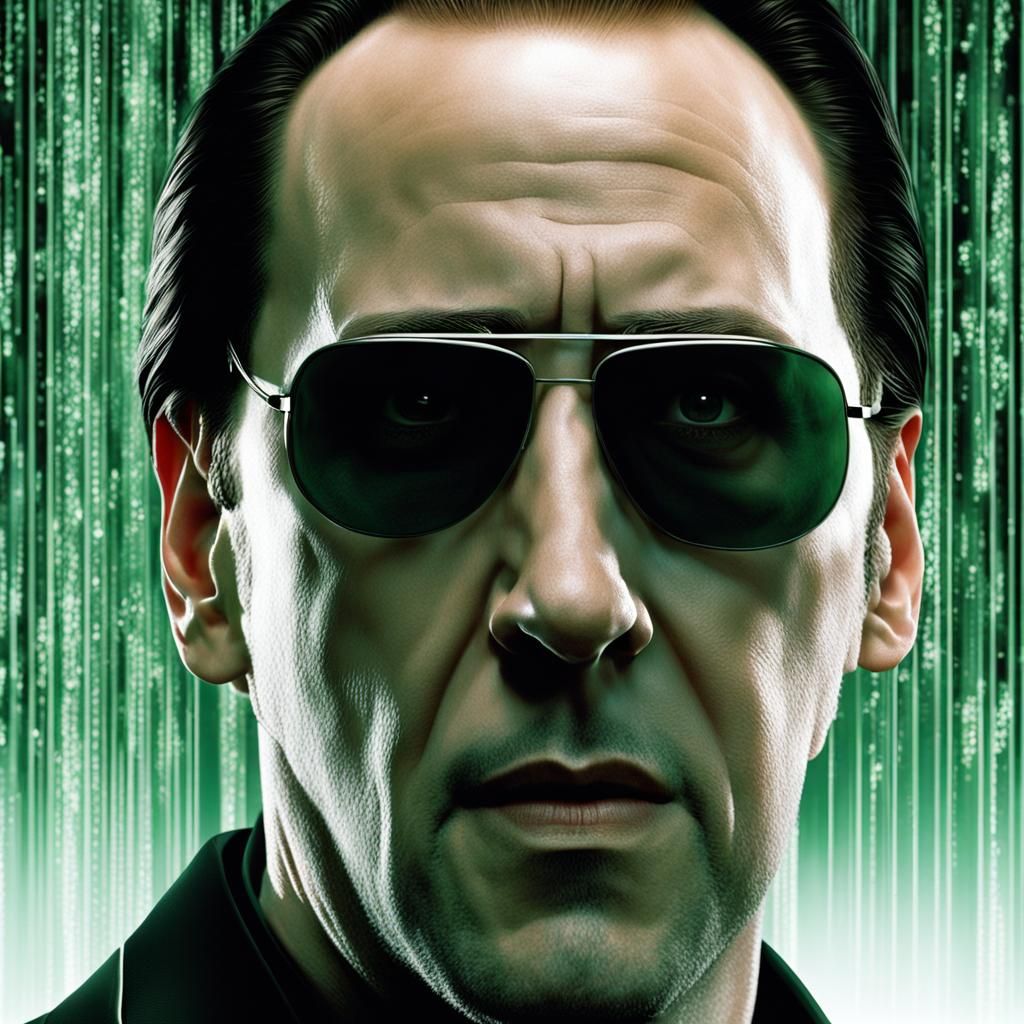 Nicholas Cage as Neo in The Matrix: Photorealistic AI Art