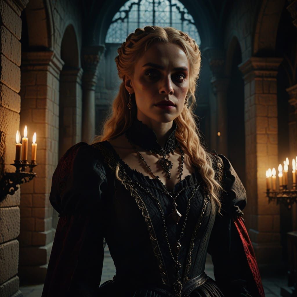 Hyperrealistic 17th Century Hungarian Vampire Portrait