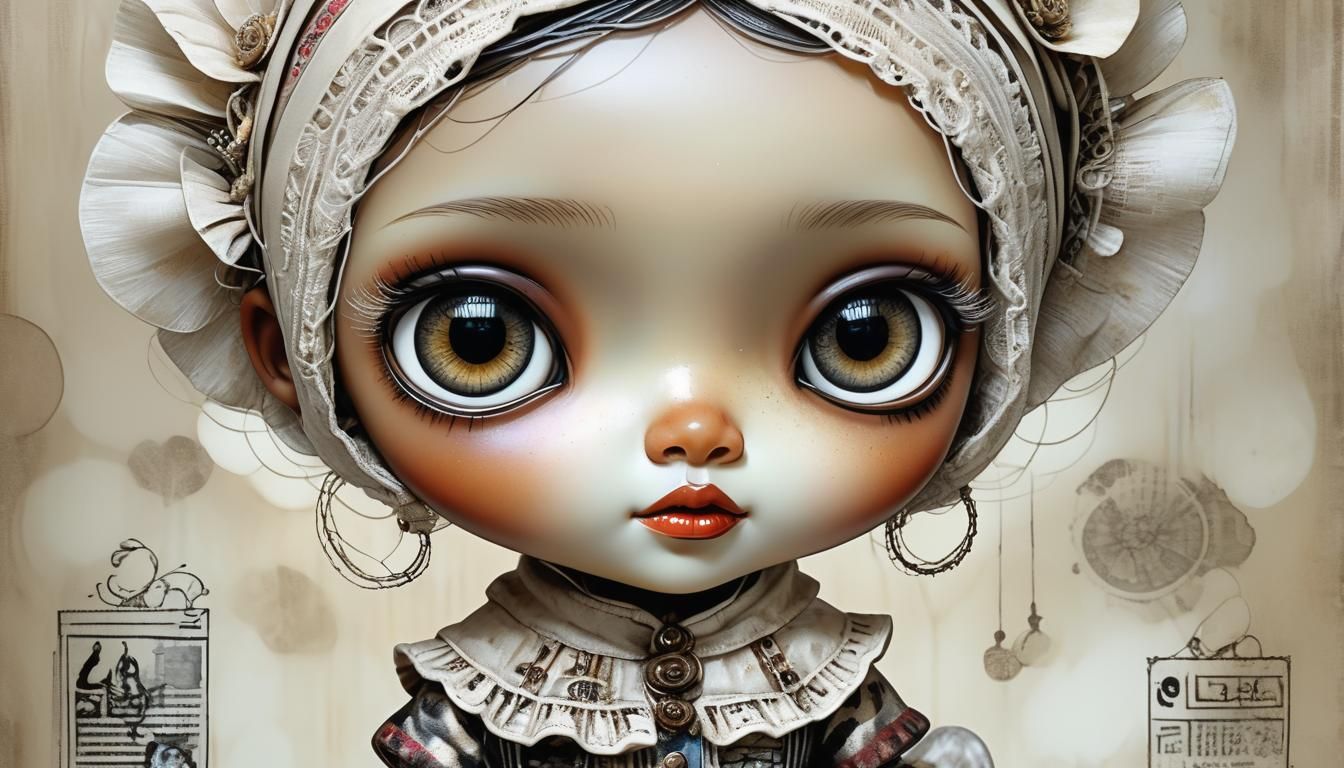 Striking Portrait of Blythe Doll with Luminous Eyes