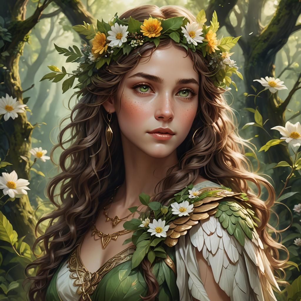 Gaia: Greek Goddess Portrait in Fantasy Style