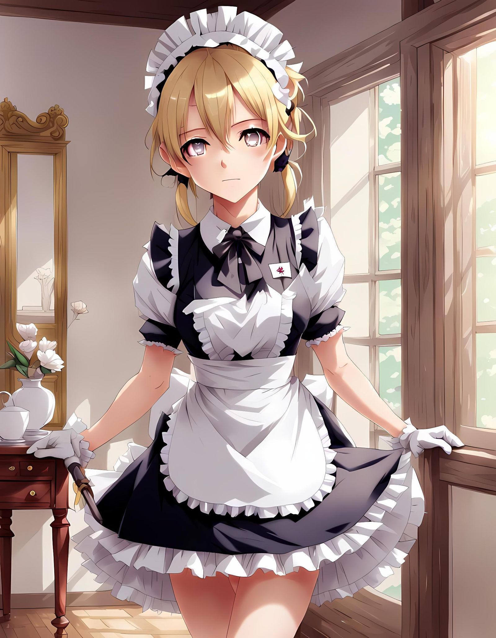 Anime-Style Maid in Manga Key Visual