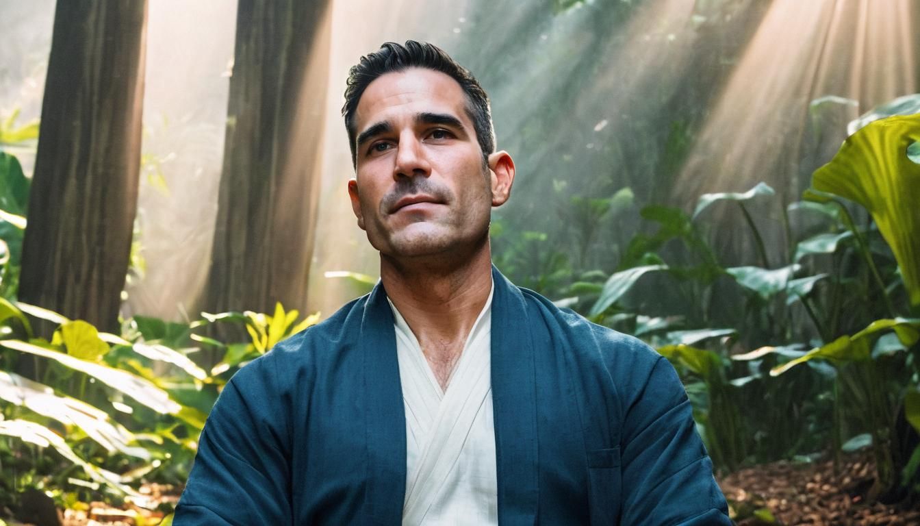 Jungle Stone Statue in Golden Hour Light