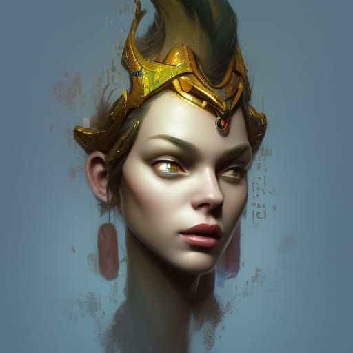 Duck Warrior Portrait in Hyperdetailed Style