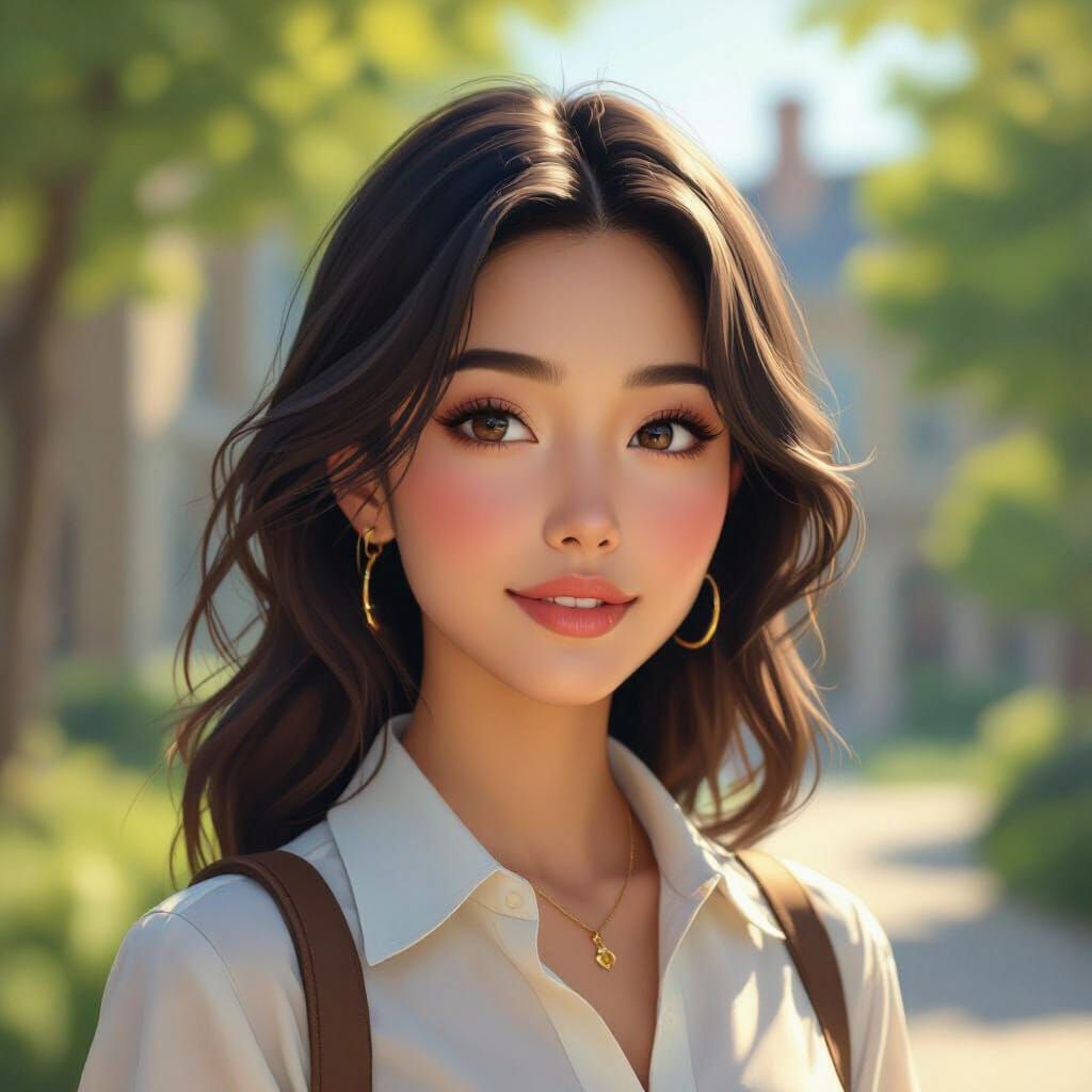 Japanese American Student on Ivy League Campus