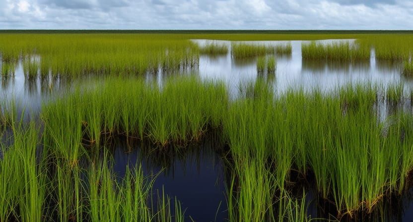 Florida Everglades Swamp Gas: Cinematic Digital Painting