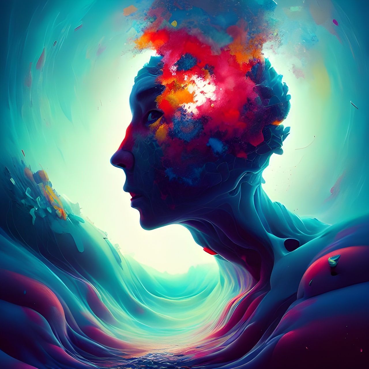 Experimental Oblivion Painting in Deep Dream Style