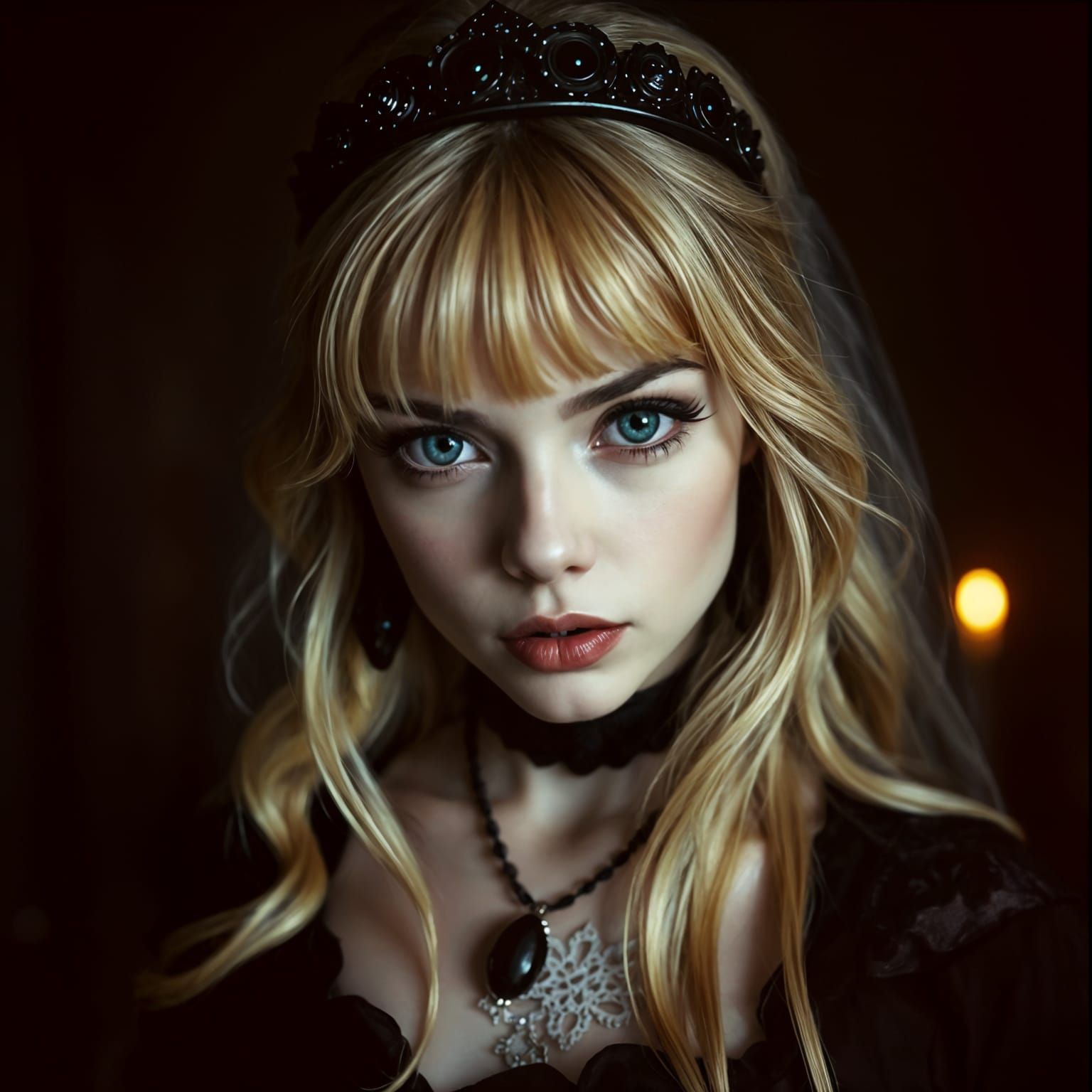 Gothic Disney Princess in Cinematic Film Still