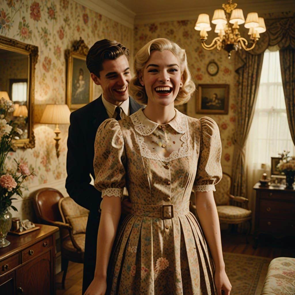 Vintage Lady's Charm in a Cinematic Masterpiece