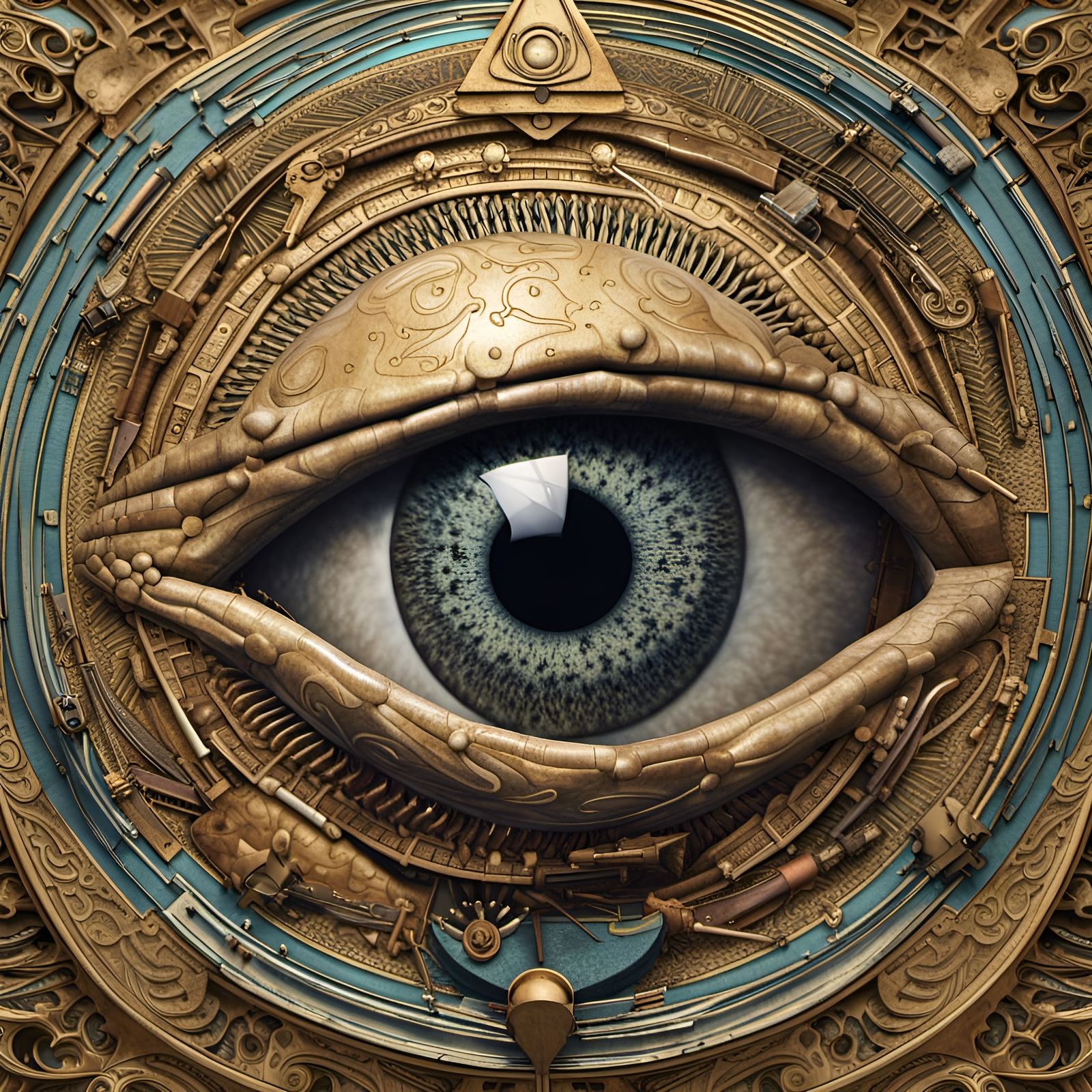 Detailed 8k Rendering of the All Seeing Eye