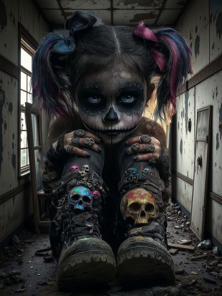 Abandoned Clown Child in Haunted Asylum