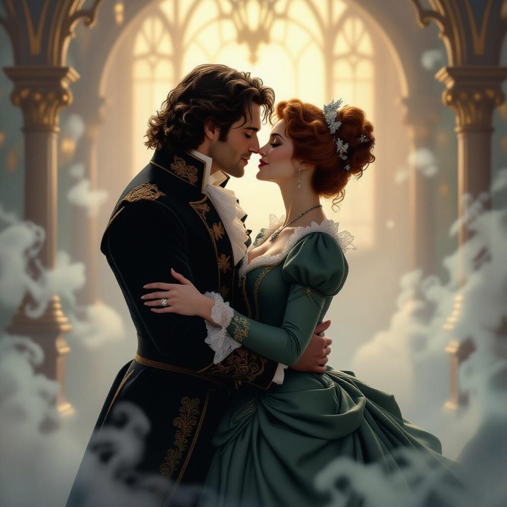 Judge Frollo and Lady Tremaine in Ethereal Embrace