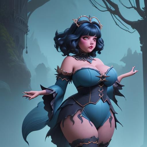 Morbid Gothic Enchantress: Detailed Matte Painting