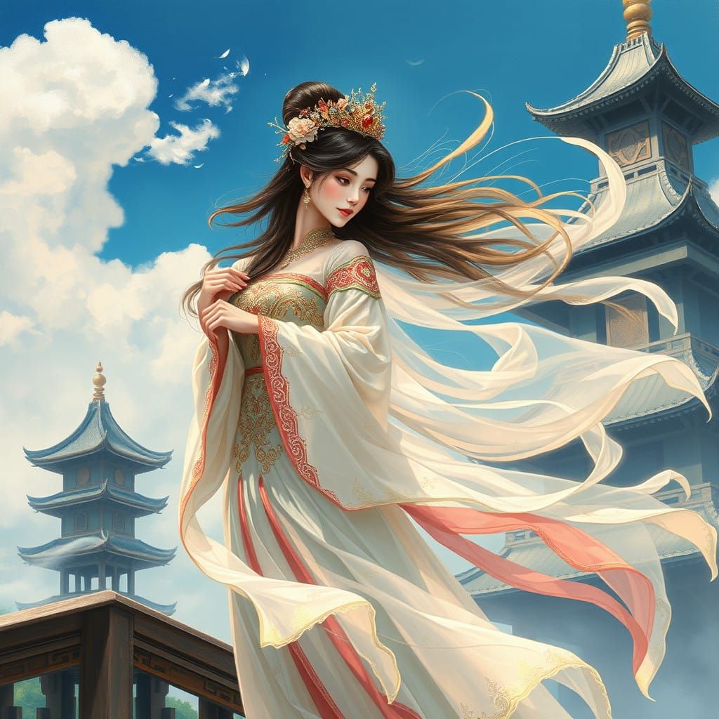Mystical Chinese Princess in Ephemeral Beauty