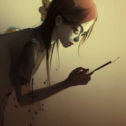 Cat Girl Transformation: A Detailed Digital Illustration