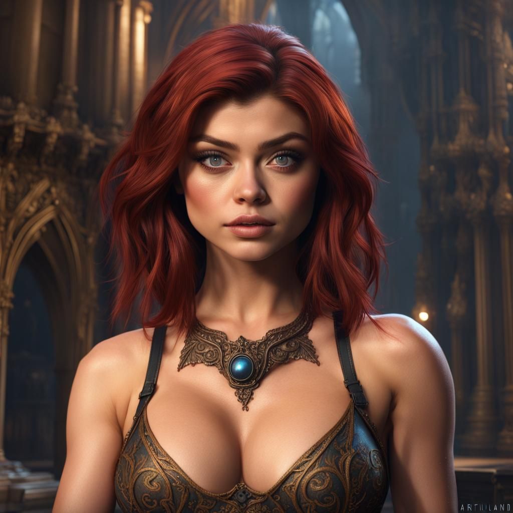 Detailed Portrait of Composite Woman in Digital Art