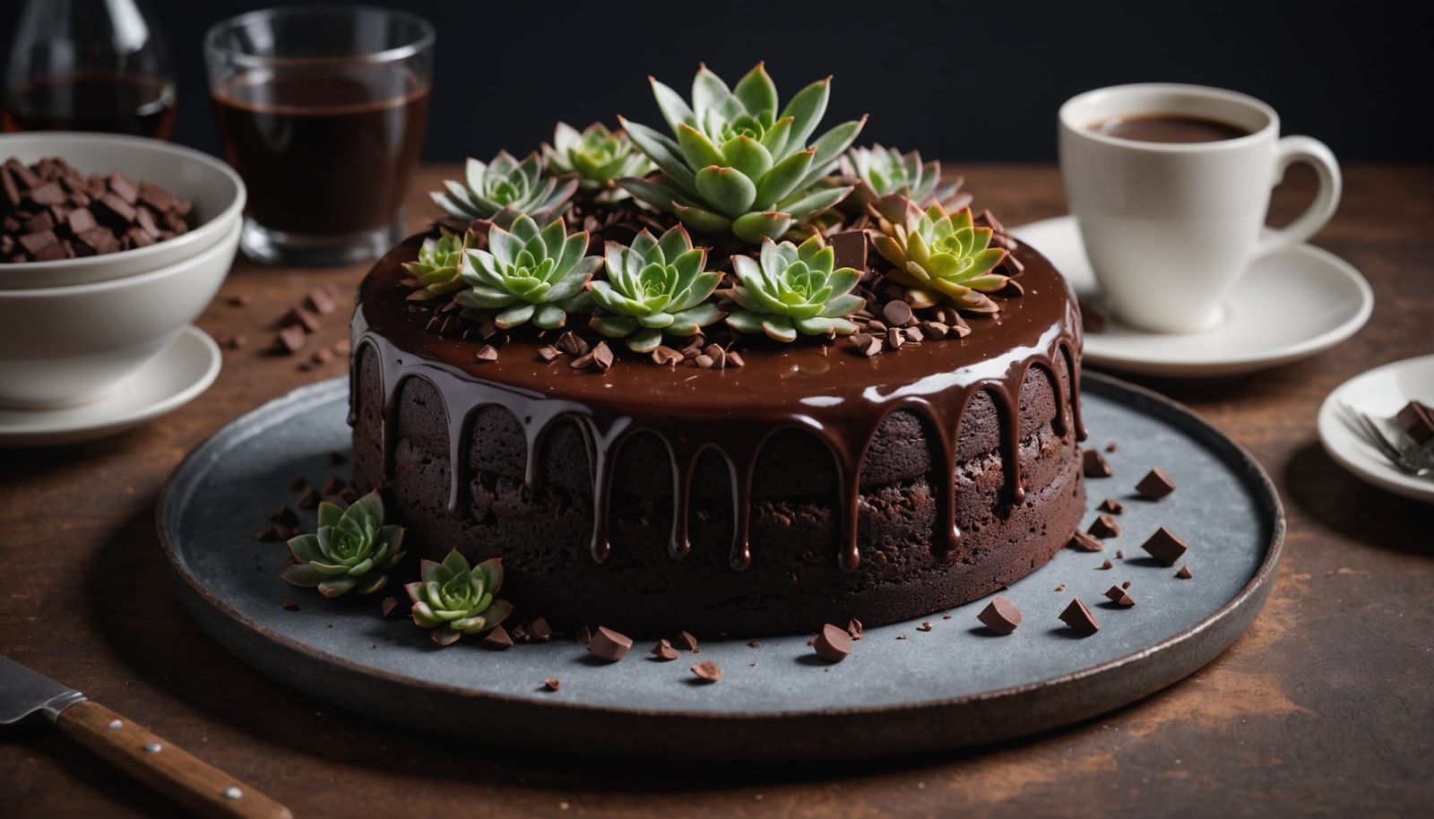 Succulent Chocolate Cake: Hyper-Realistic Photography