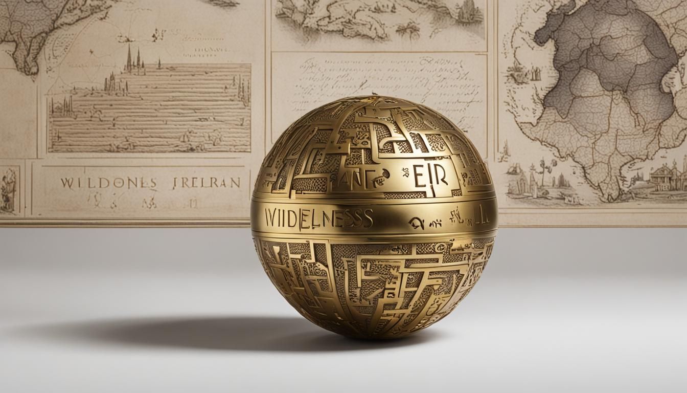 Neo-Realist Brass Guiding Sphere in Wilderness