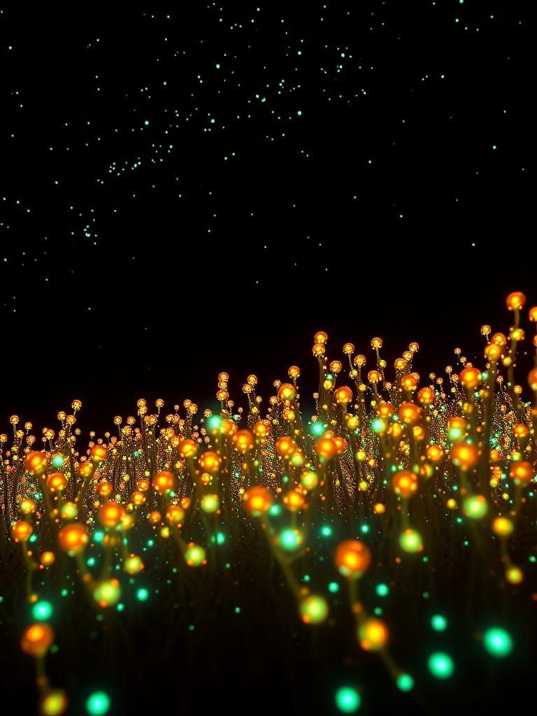 Bioluminescent Kelp Forest in a 3D Style