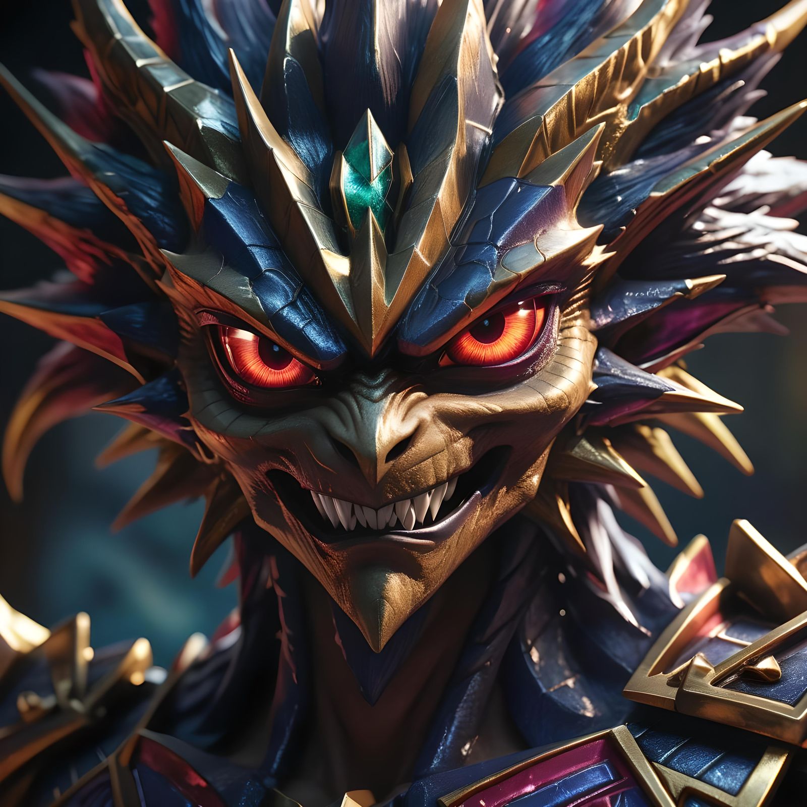 Photorealistic 3D Yu-Gi-Oh! Monster Art