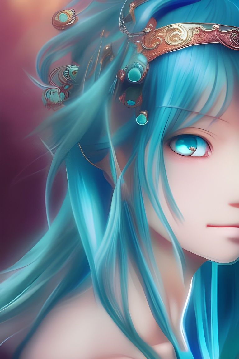 Anime turquoise queen