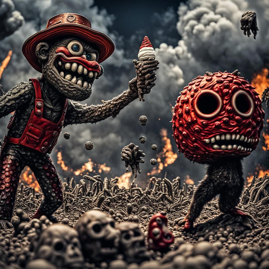 Chibi Horror Icons in Candyland Warzone