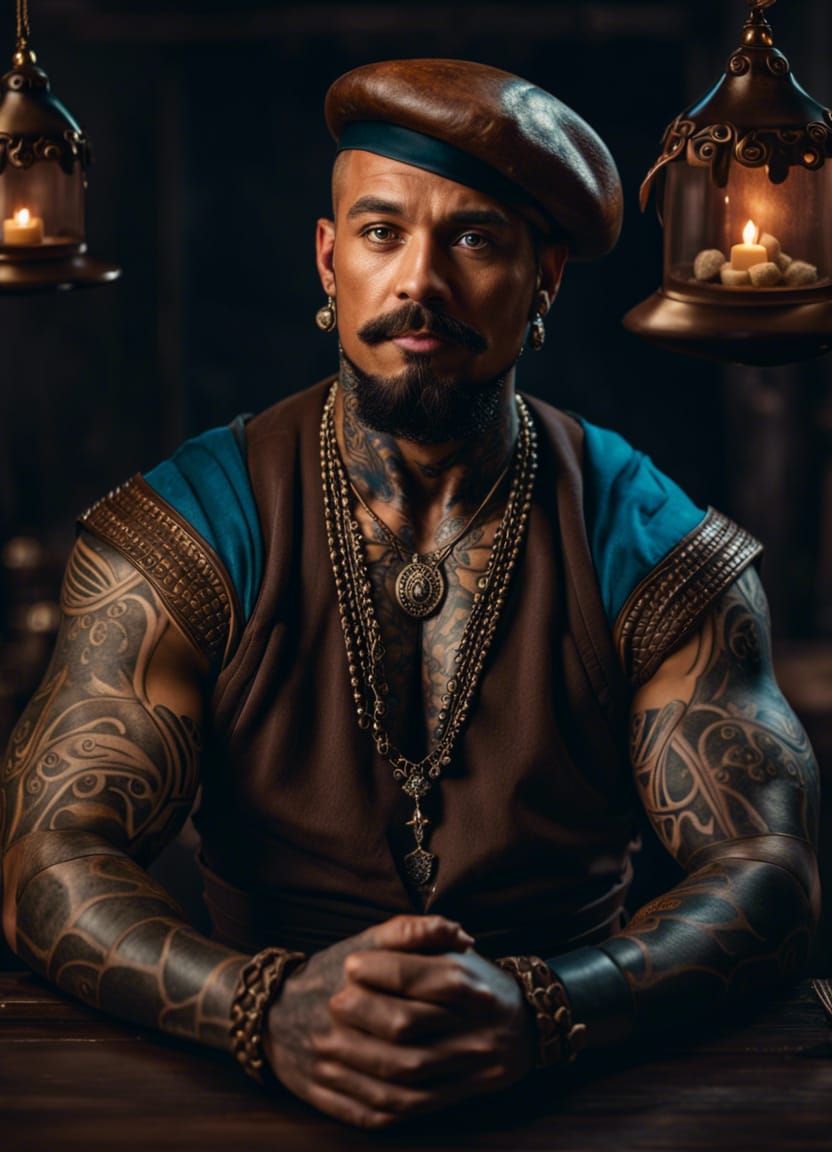 Mushroom Merchant in Dark Fantasy Style