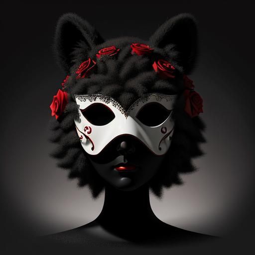 Ornate Porcelain Mask in Rich Colors