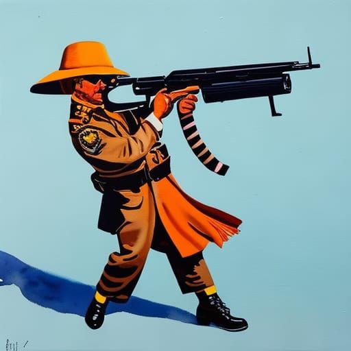 Stinger McGurdles: Gouache and Watercolor Masterpiece