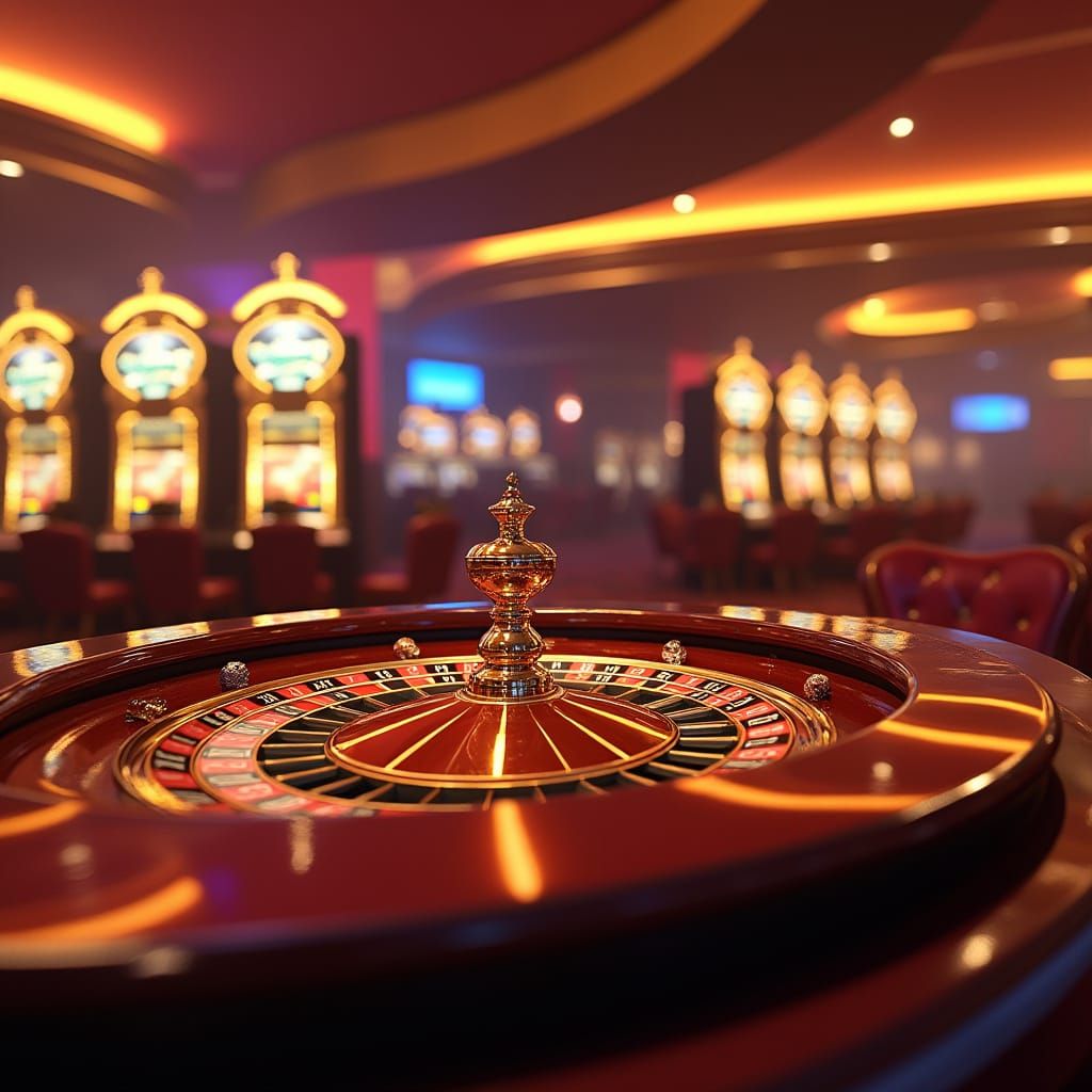 Surreal Casino World in Vibrant Pixar CGI Style