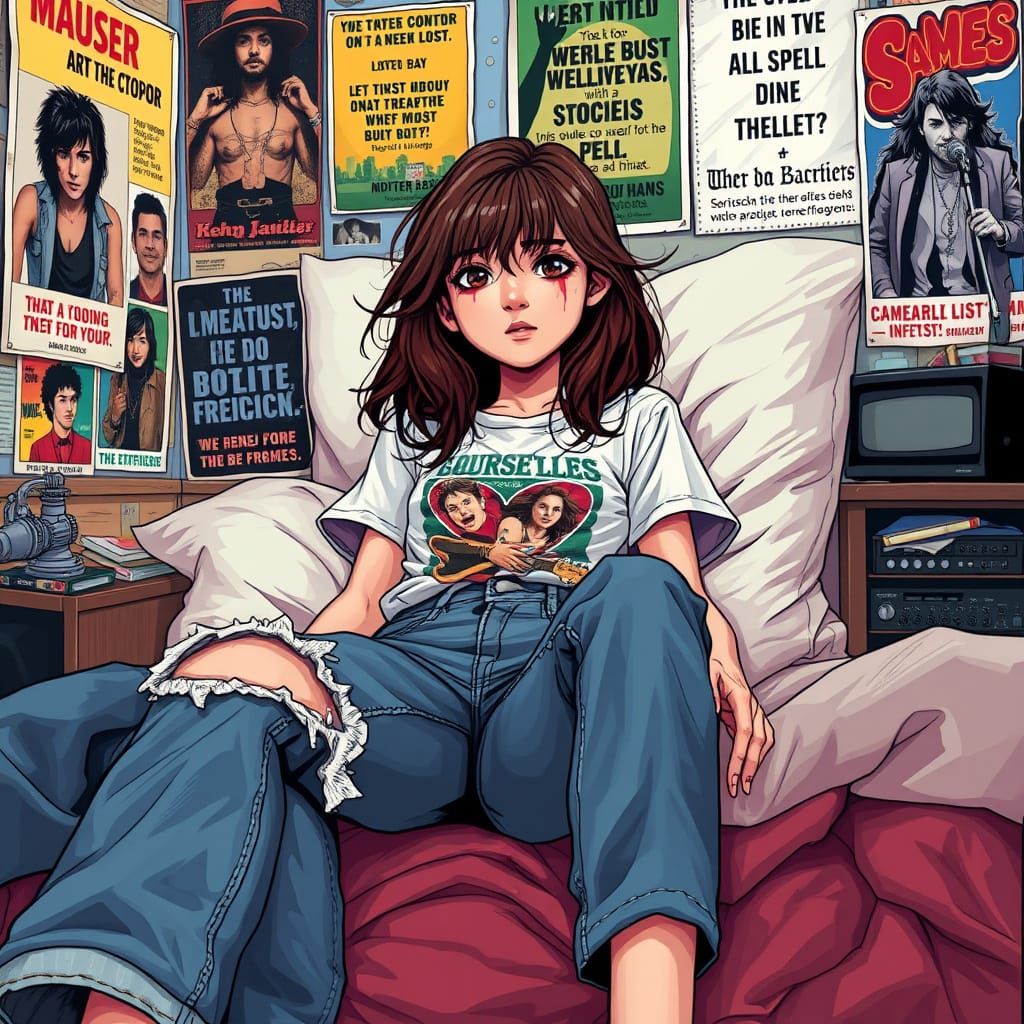 Teen Girl's Emotional Haven in a Cluttered Room