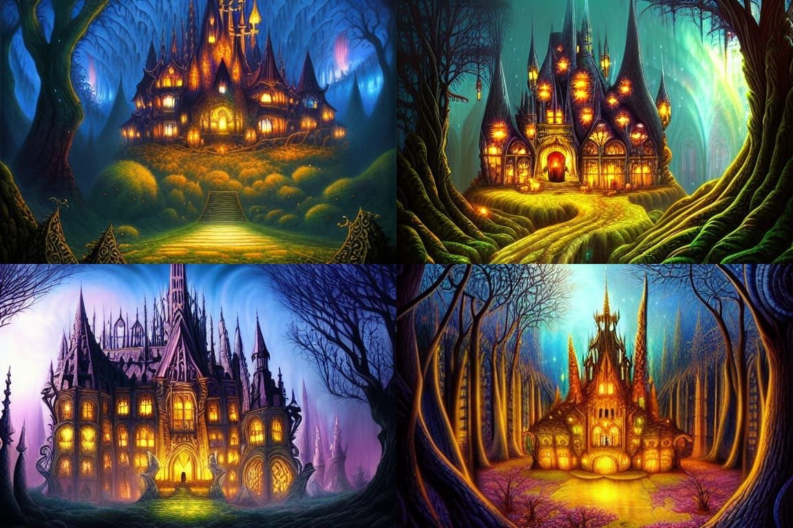 Enchanted Forest: Colossal Gothic Fairycore Castle