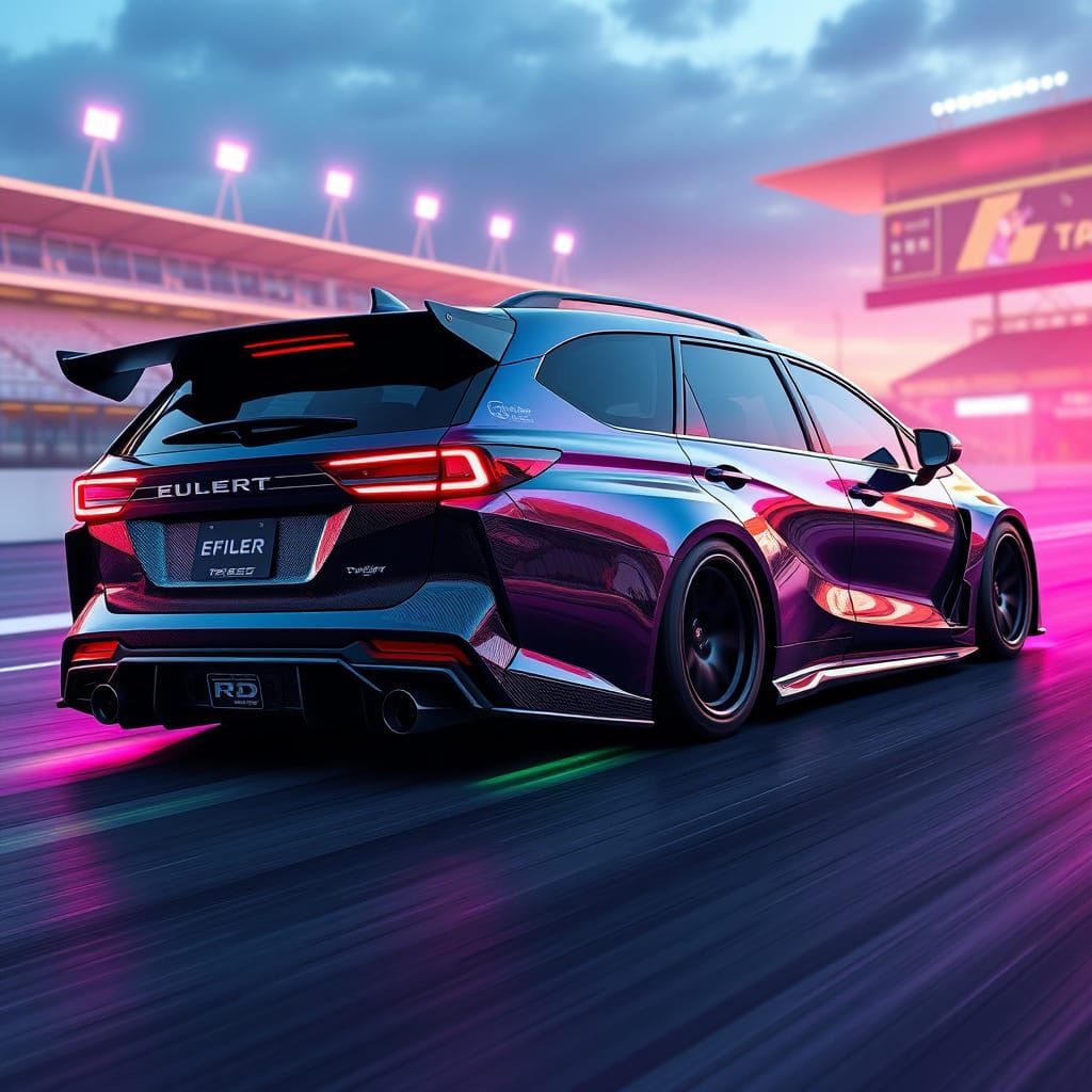 Futuristic MPV Stance Wagon with Sleek, Aerodynamic Lines