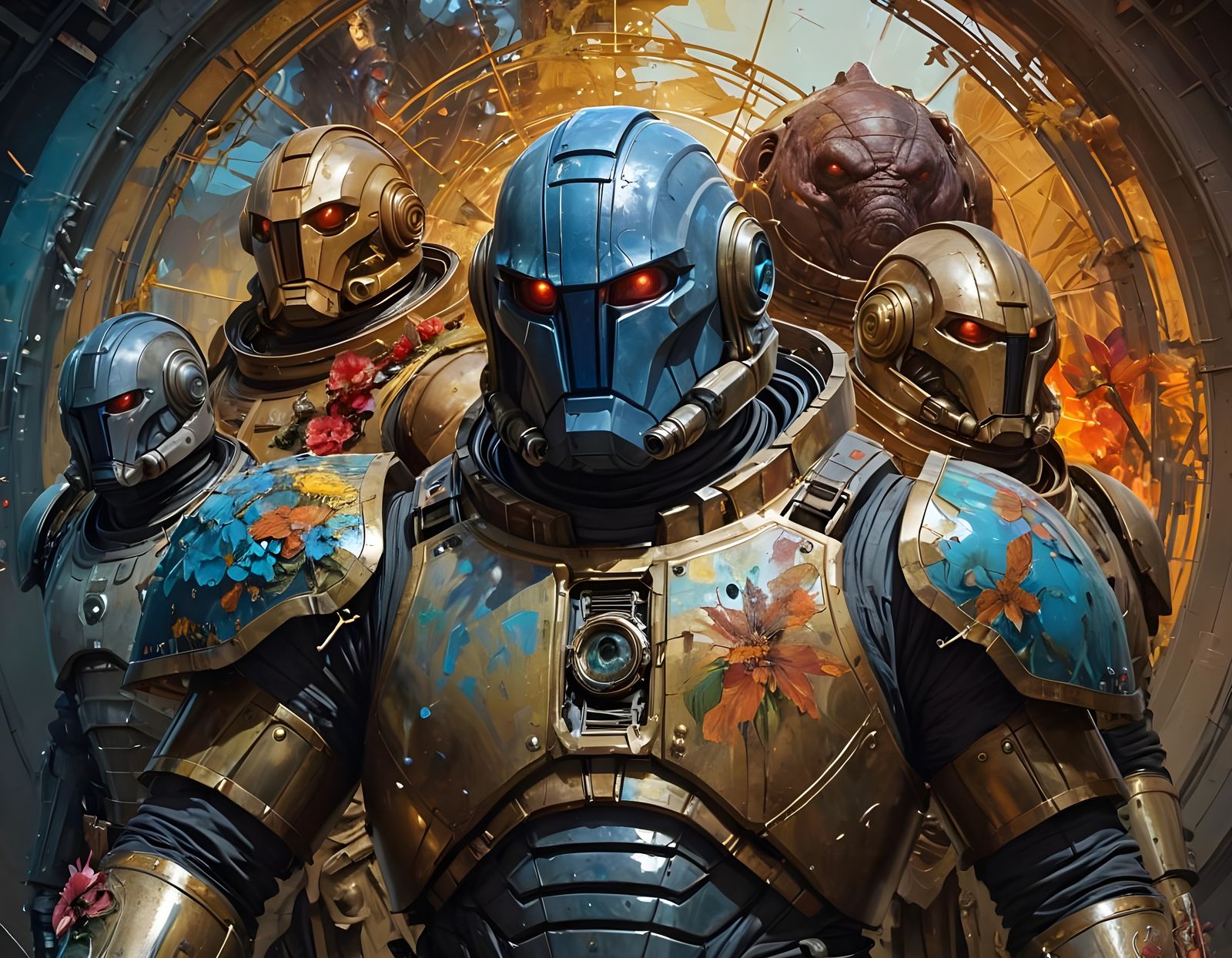 Sontarans in an Artstation Style Composition