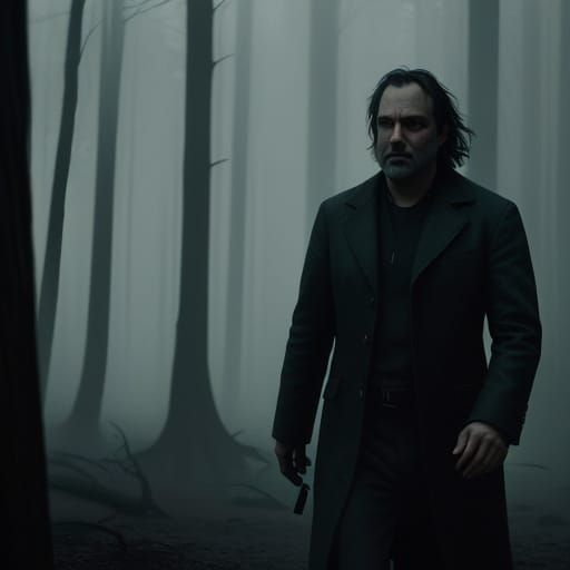 Moody Cinematic Film Still in 35mm Grain