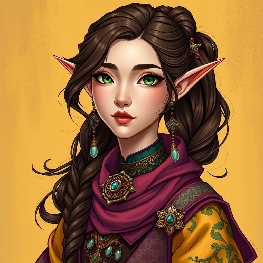 A non-binary half-elf bard