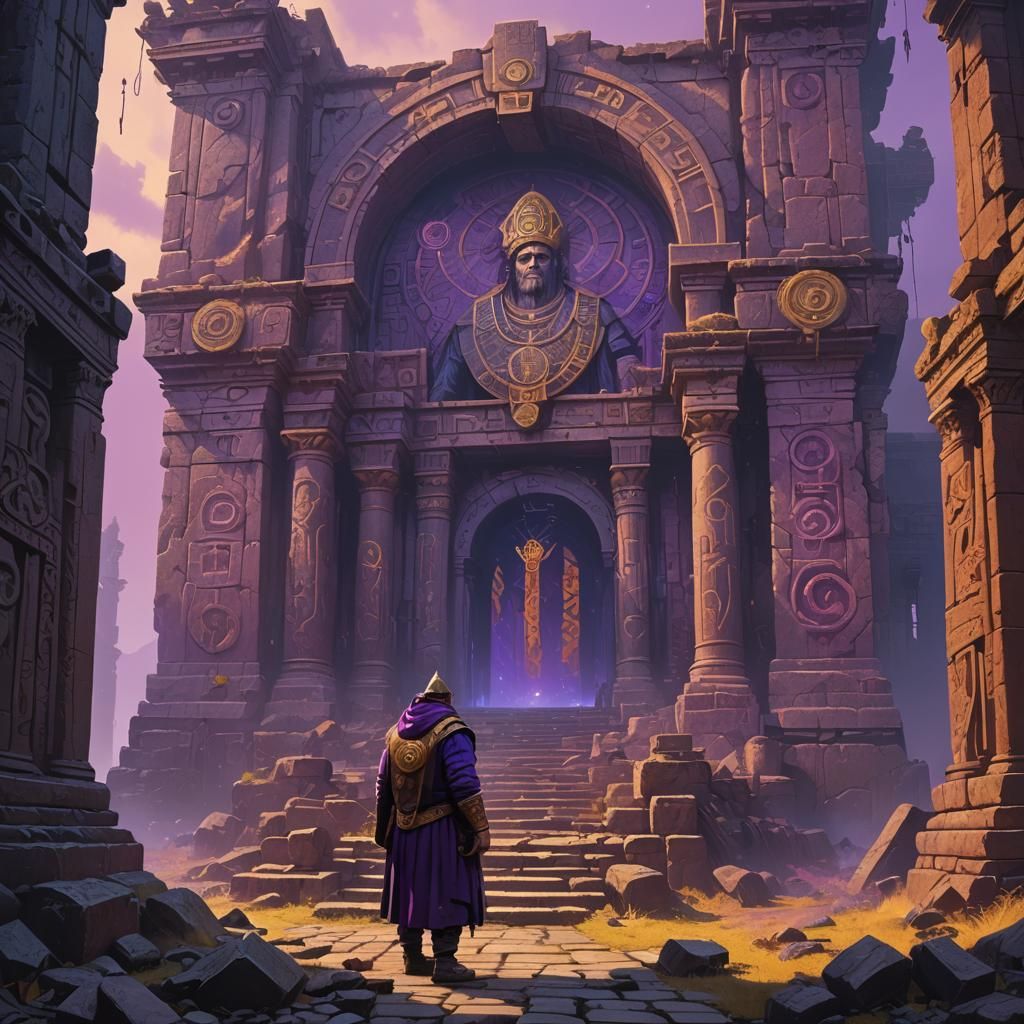 Mystical Regalia in Ancient Ruins