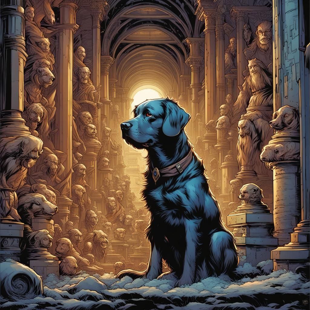 Dogmatix in Comic Book Art Style