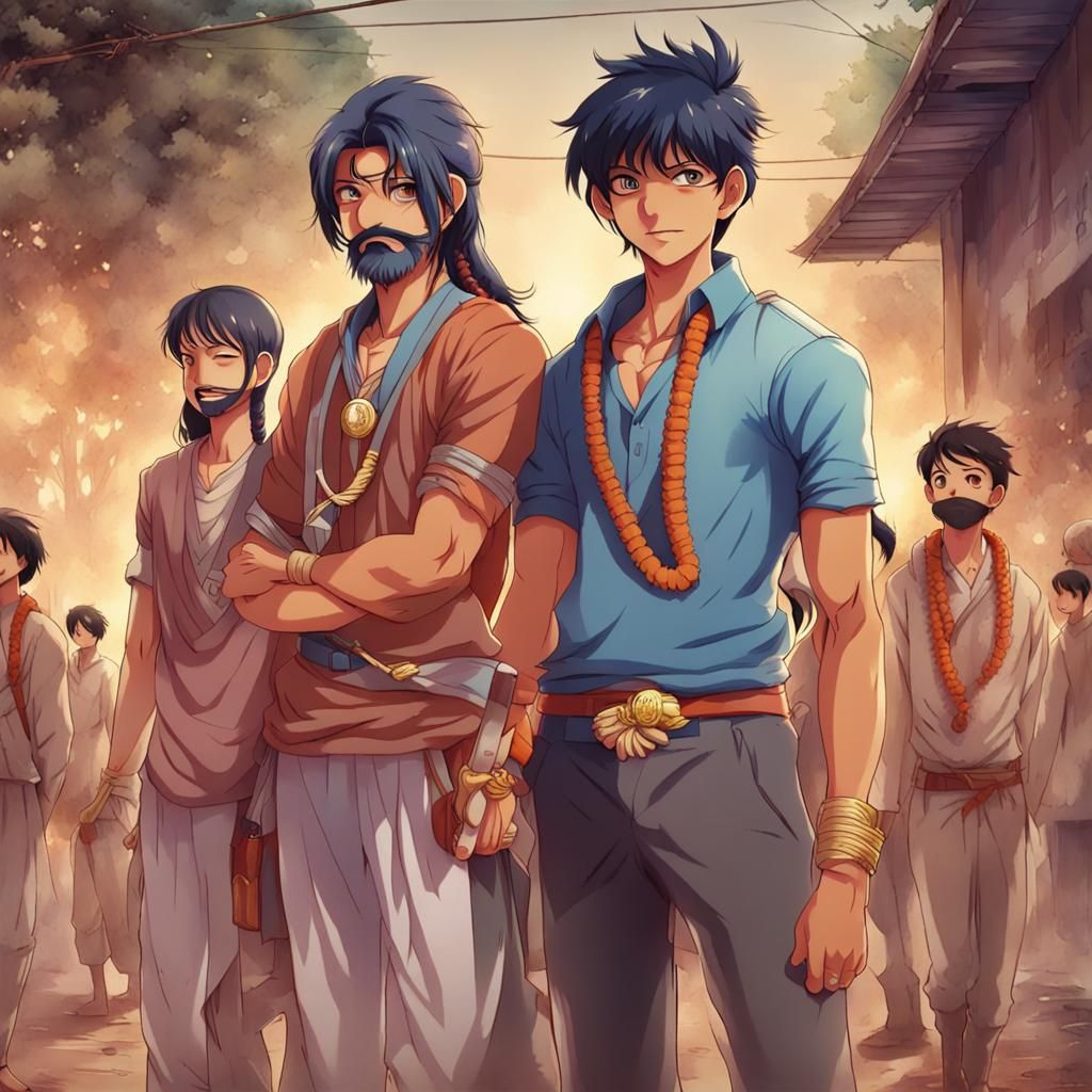 Indian Anime Fusion: Vibrant Cultural Reimagining