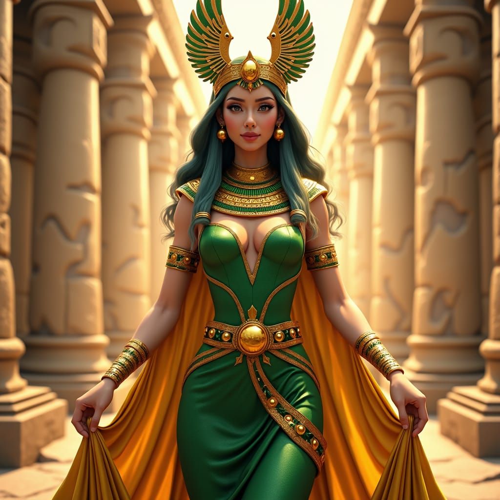 Egyptian Goddess in Anime Art Style