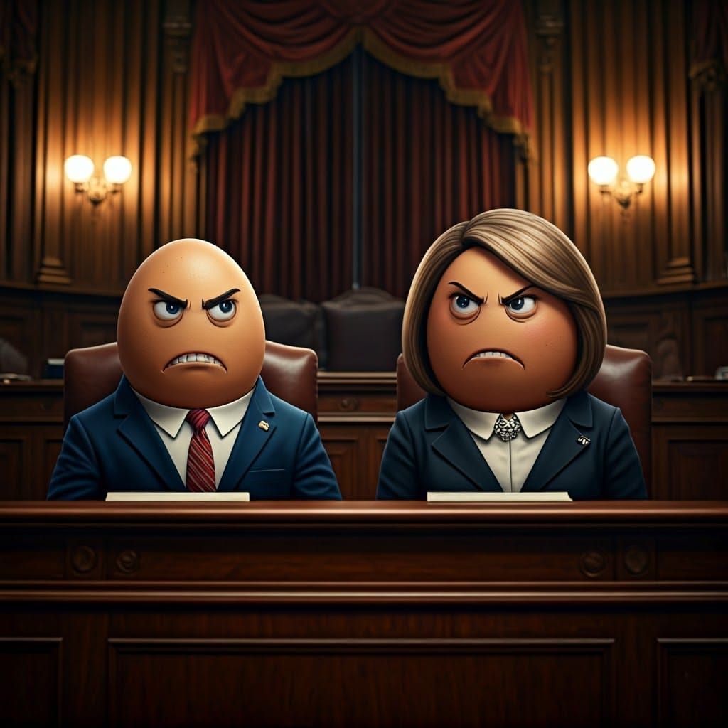 Eggs of Fury: A Hyperrealistic Congress Confrontation