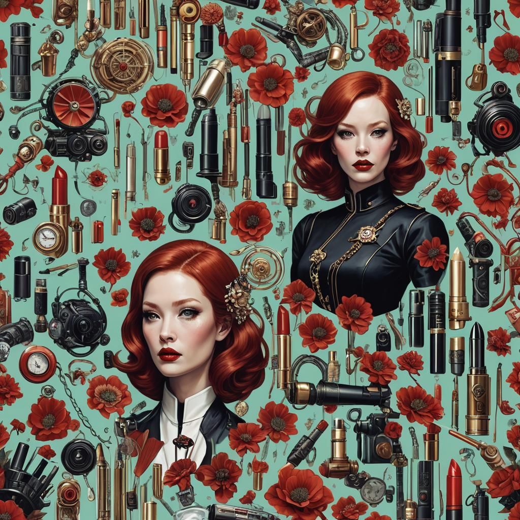 Cyberpunk Chinoiserie: A Mechanical Couture Portrait