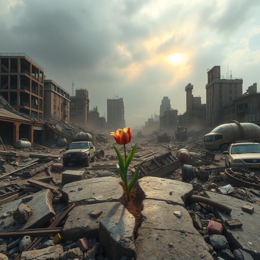 Hope Amidst Ruin in a Post-Apocalyptic World