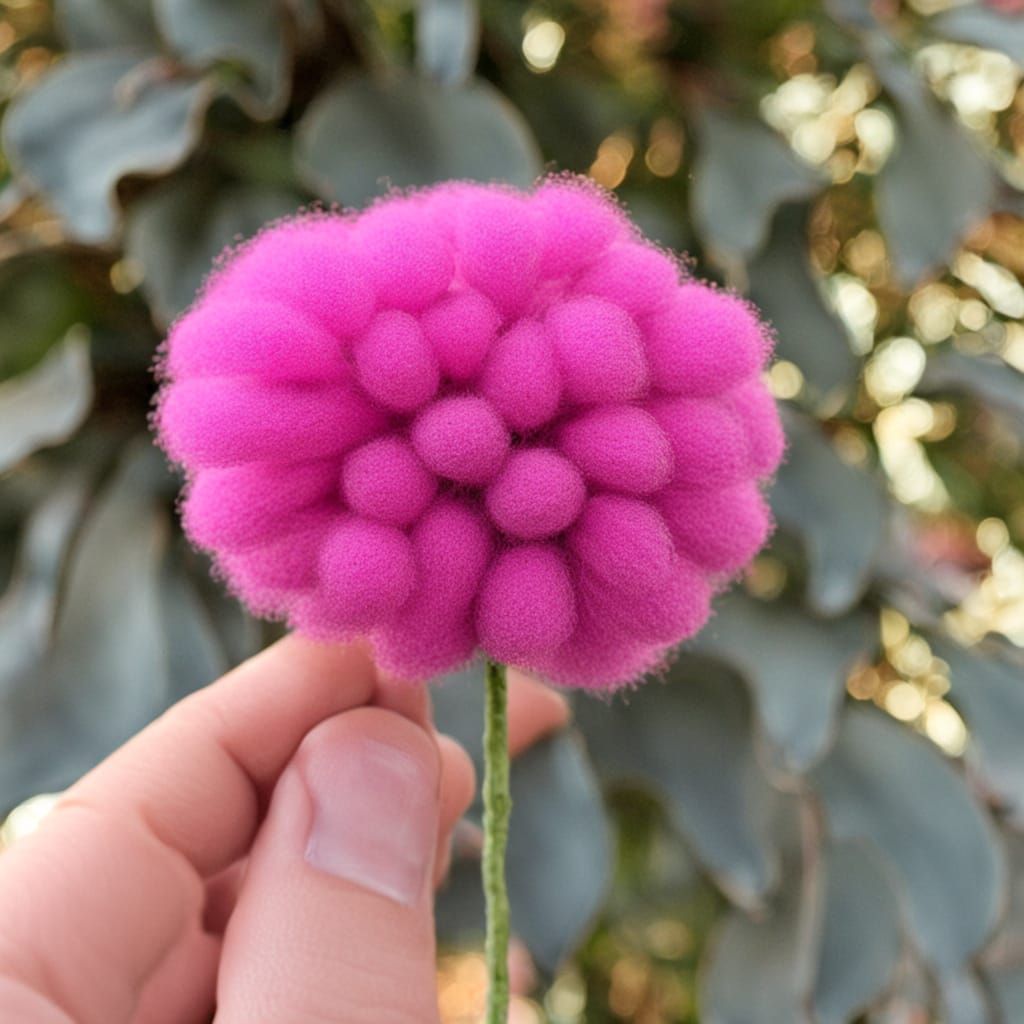 Colorful Pom Pom Flower