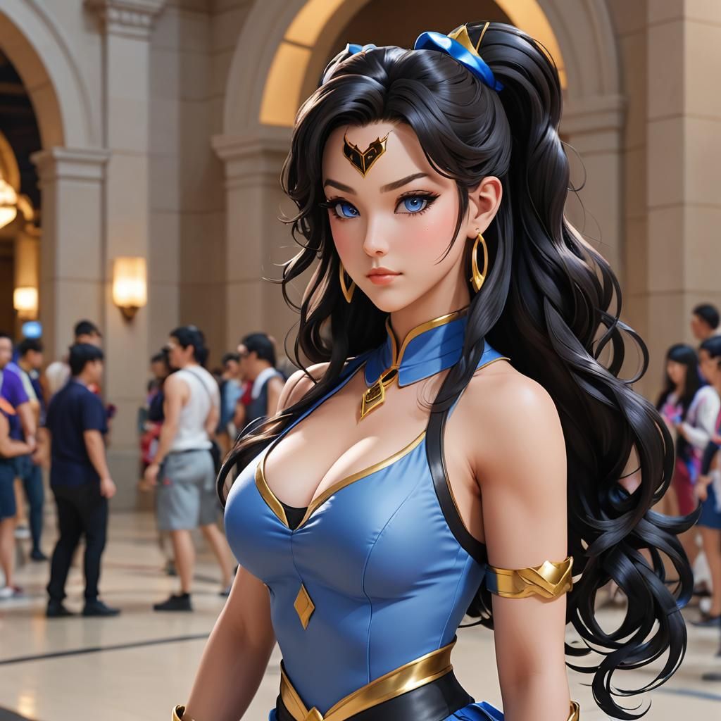 Chun Li Cosplay in 3D Anime Art Style