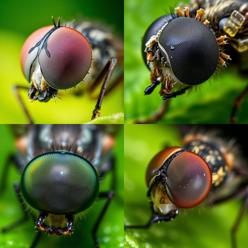 Macro Photograph of a Fly's Compound Eye