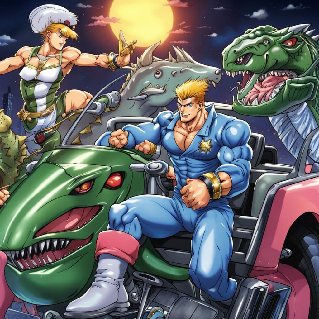 captain commando driving cadillac from cadillac n' dinosaurs