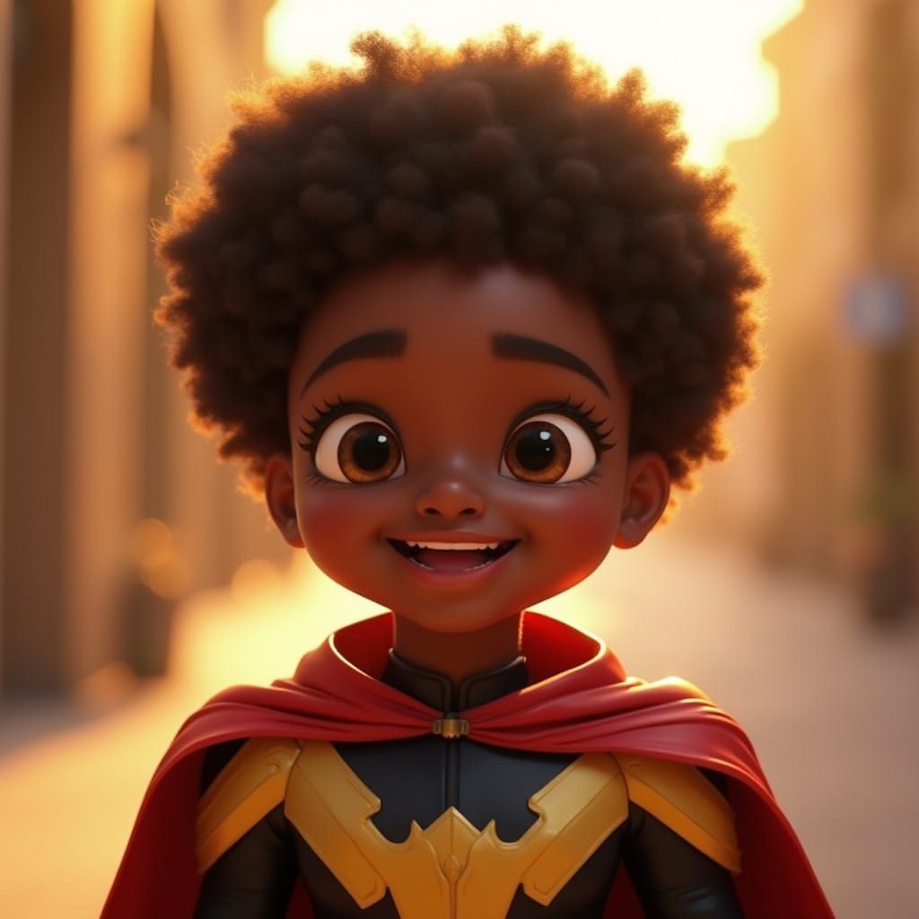 Joyful Wakandan Superhero