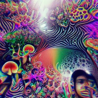 Psychedelic Abstract Swirls Generated by AI