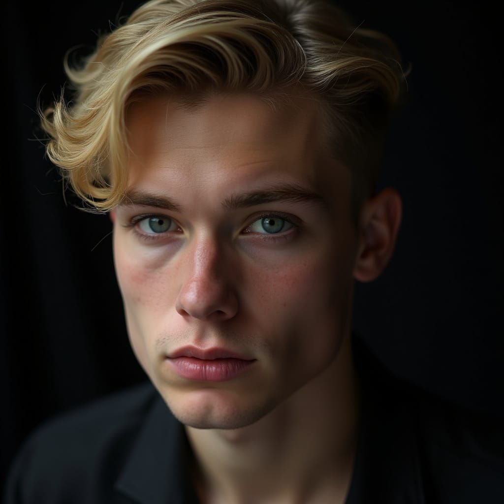 Youthful Deception in a Dirty Blonde Portrait