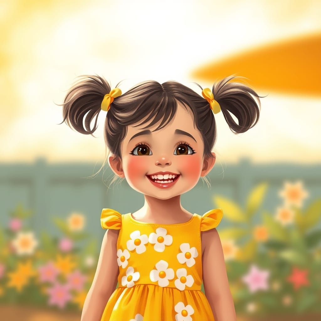 Little Girl with Whimsical Style and Sunny Disposition